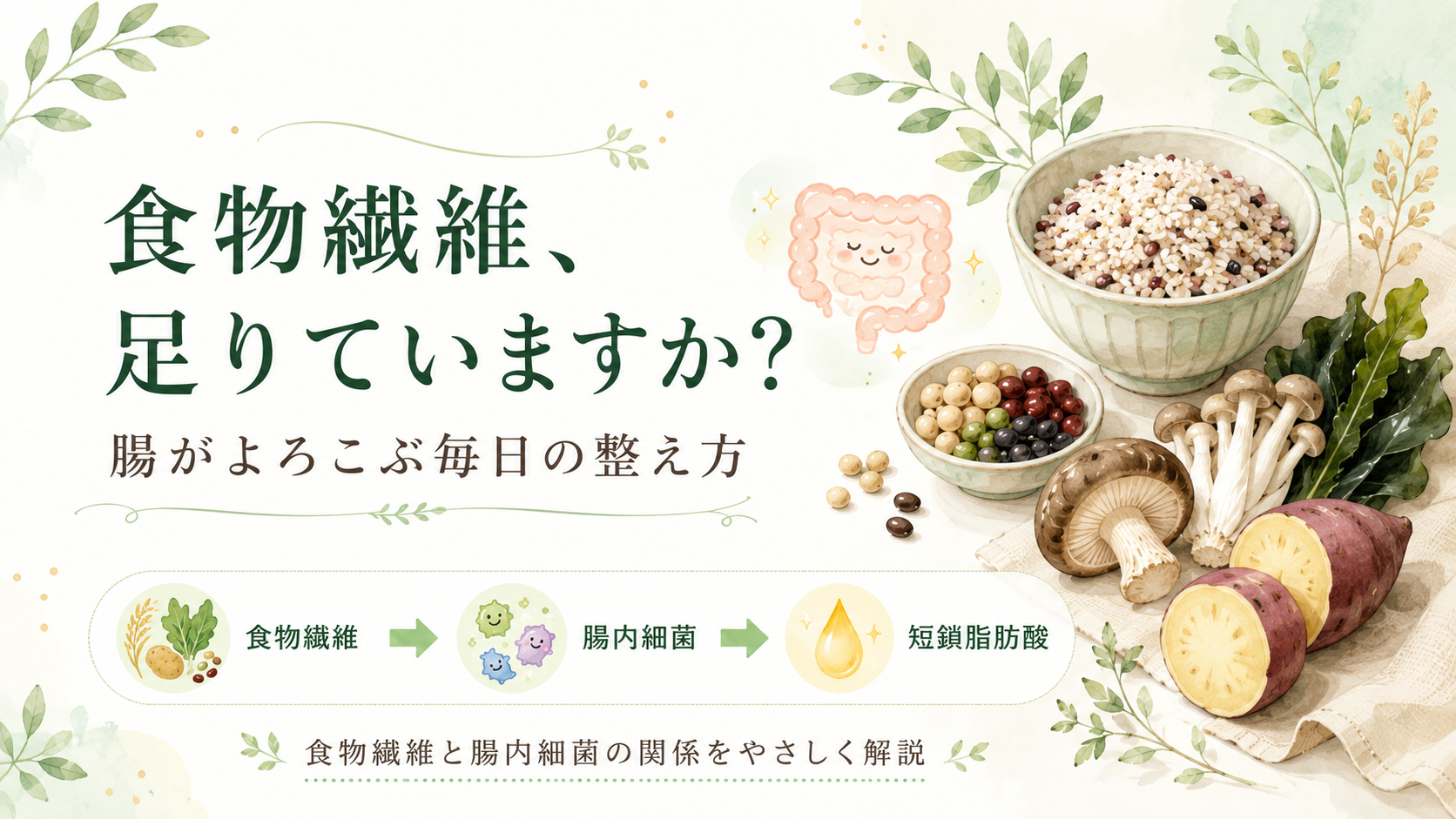 食物繊維、足りていますか？腸がよろこぶ毎日の整え方